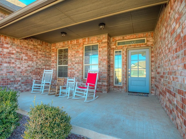 view of patio with a porch