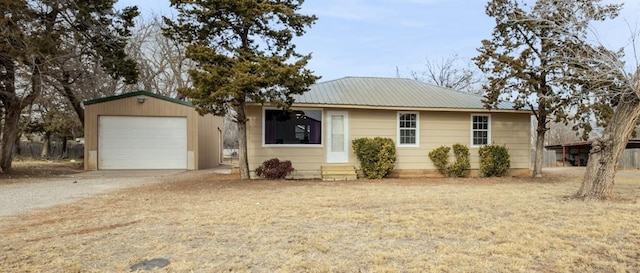 ranch-style home with a garage