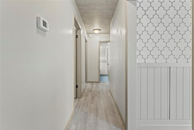 hallway featuring light hardwood / wood-style floors