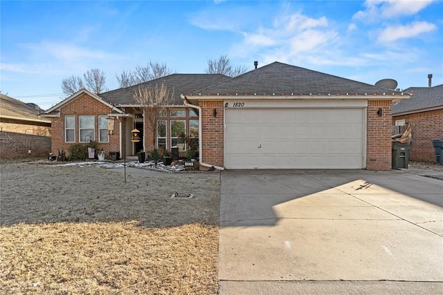 ranch-style house with a garage