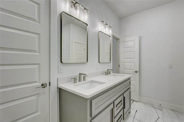 bathroom with vanity