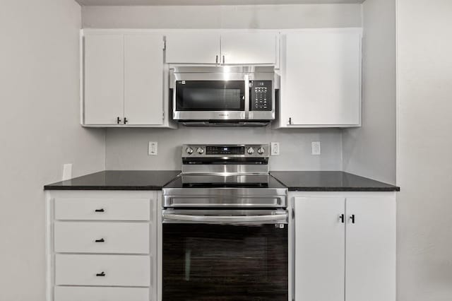 kitchen featuring white cabinets and stainless steel appliances