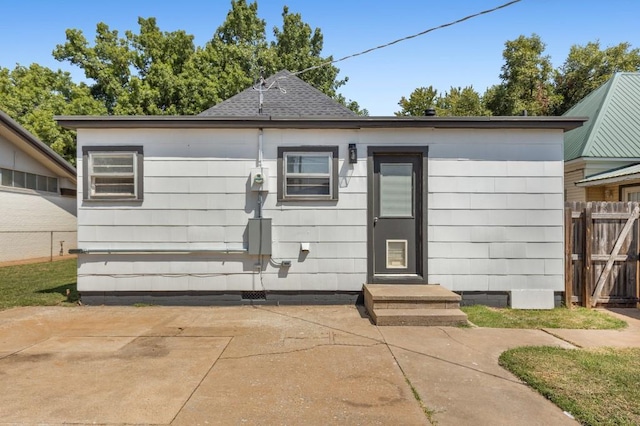 back of property featuring a patio area