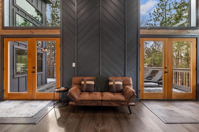 sunroom with french doors