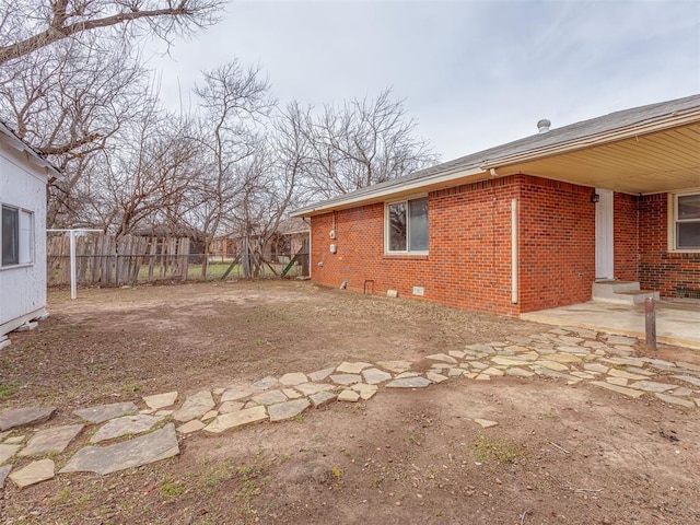 view of yard with a patio area