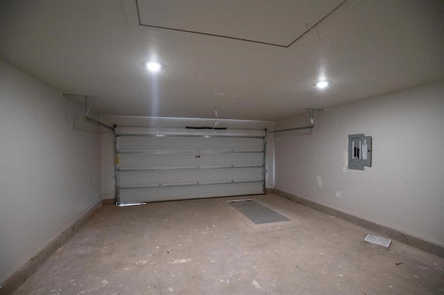 3120 Warwick Way, Moore, OK 73160 - garage featuring electric panel and baseboards