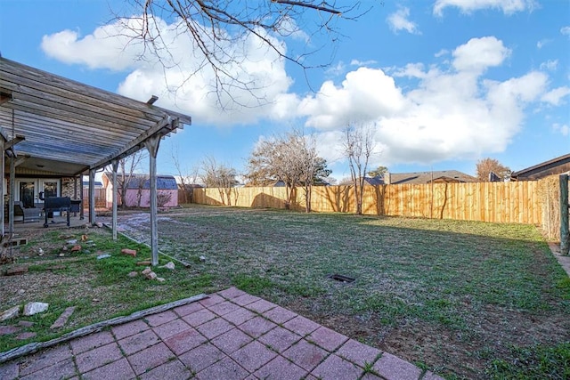 view of yard with a patio