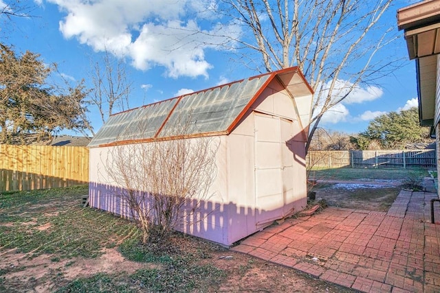 view of outdoor structure