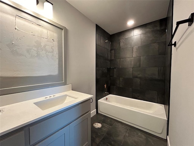 full bath with shower / bath combination and vanity