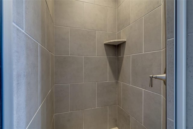 room details with a tile shower