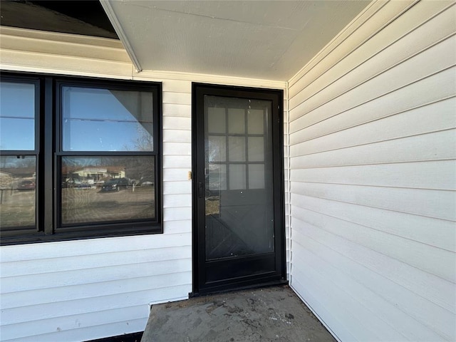 view of doorway to property