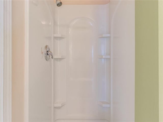 bathroom featuring walk in shower