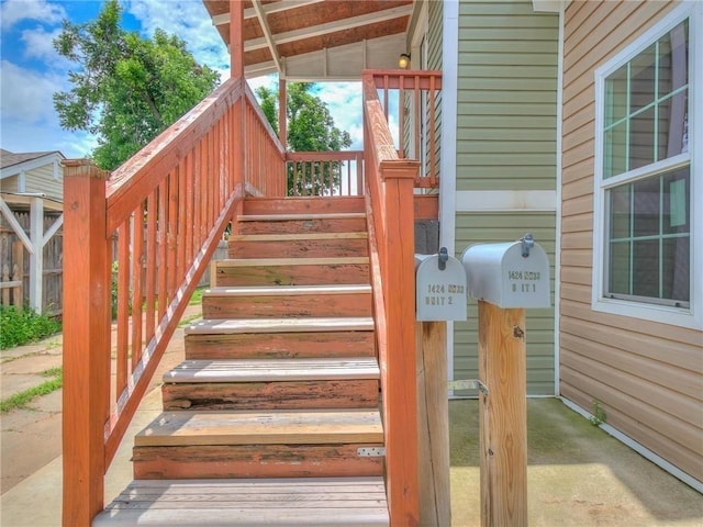 view of stairs