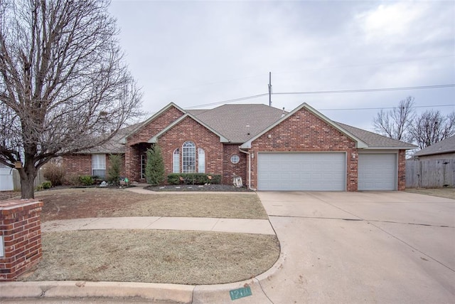 single story home featuring a garage