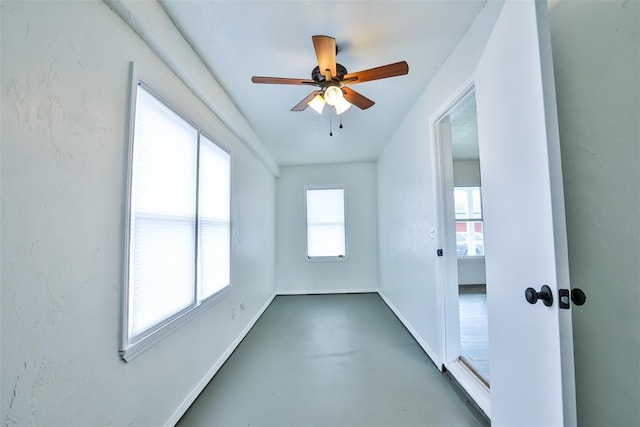 empty room with ceiling fan