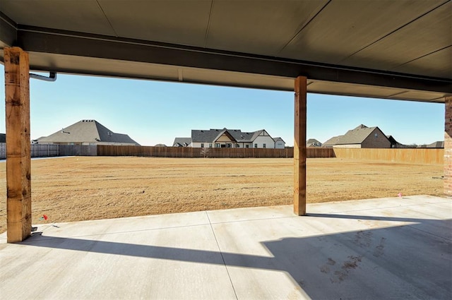 view of yard with a patio area