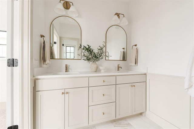 bathroom with vanity