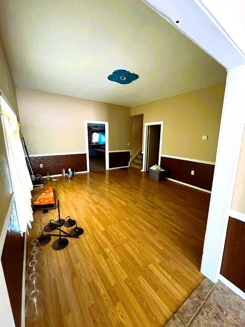 interior space featuring wood-type flooring