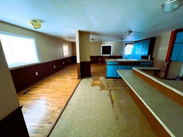 kitchen featuring sink and light wood-type flooring