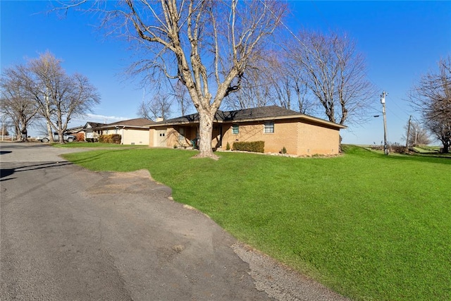 view of front of home with a front yard