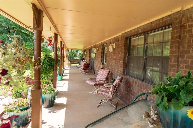 view of patio / terrace featuring covered porch