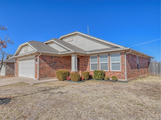 ranch-style home with a garage