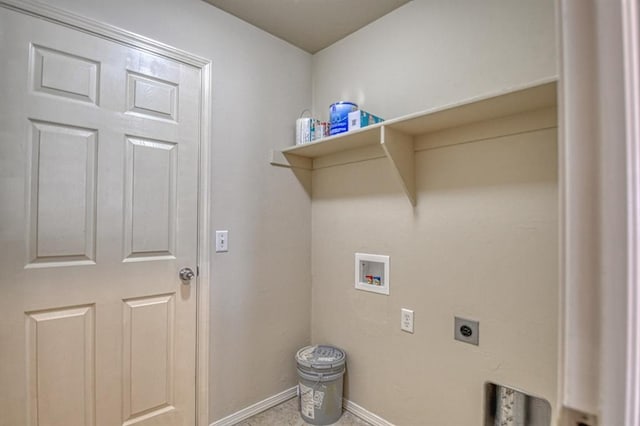 laundry room featuring washer hookup and hookup for an electric dryer