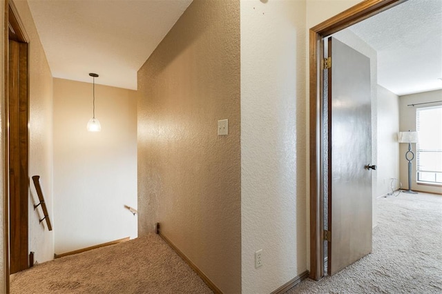 corridor featuring carpet flooring