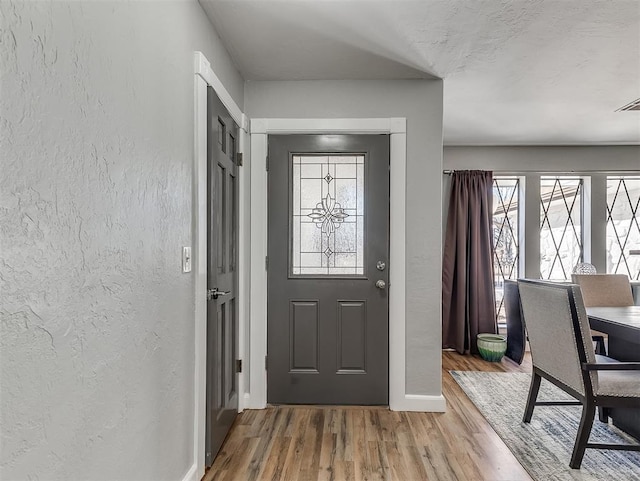 entrance foyer with wood-type flooring