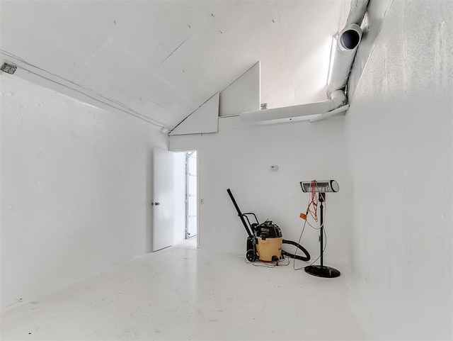 interior space featuring concrete floors