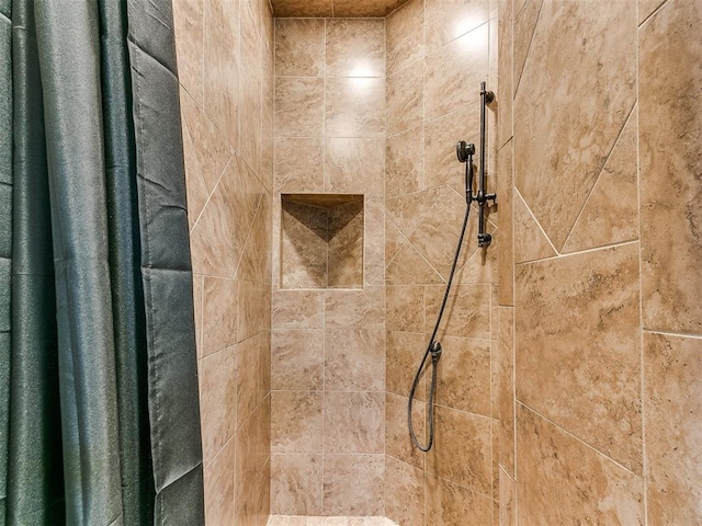 details with tiled shower