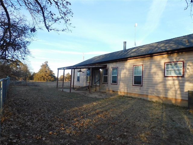 rear view of house featuring a patio