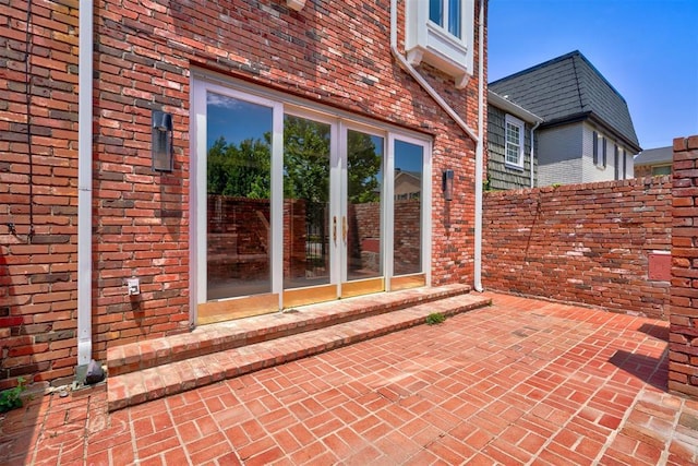 view of patio with french doors