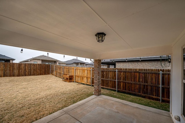 view of yard with a patio