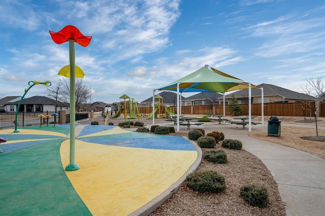 view of property's community featuring a playground