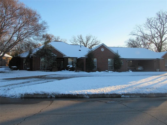 ranch-style home with a garage