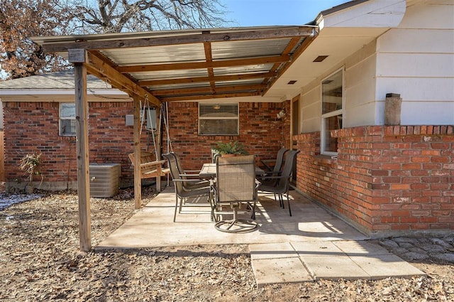 view of patio with cooling unit