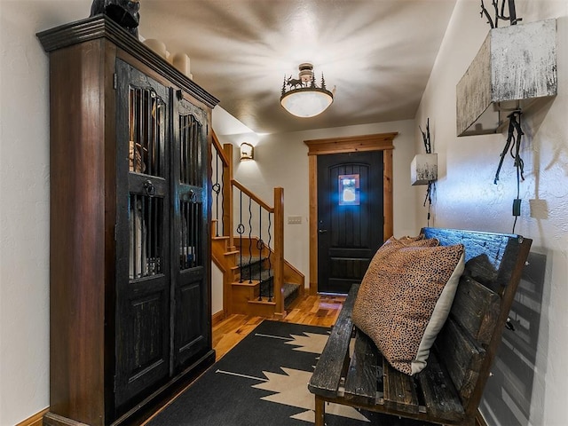 entrance foyer featuring hardwood / wood-style flooring