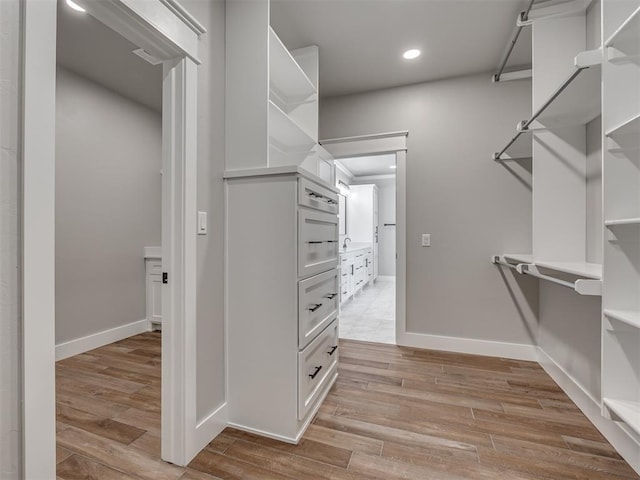 view of walk in closet