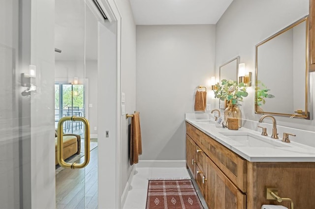 bathroom featuring vanity