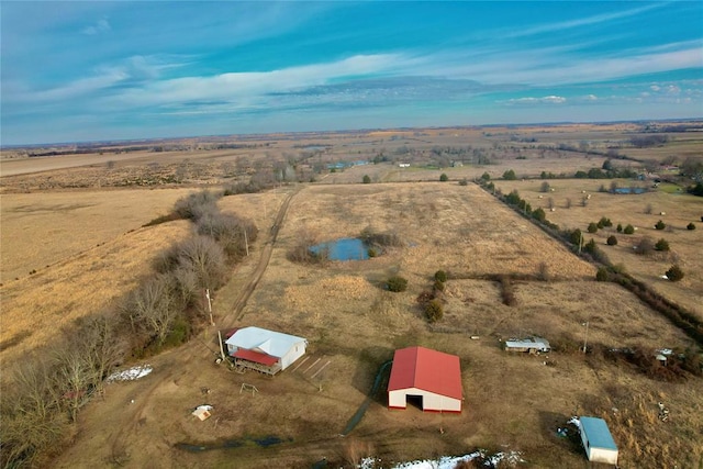 aerial view featuring a rural view