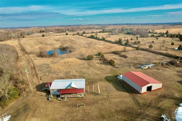 drone / aerial view featuring a rural view