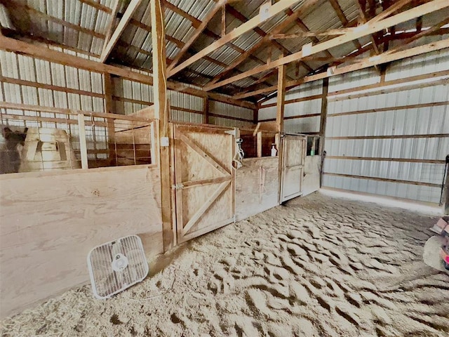 view of horse barn