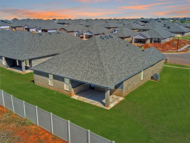 drone / aerial view with a residential view
