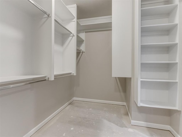 view of walk in closet