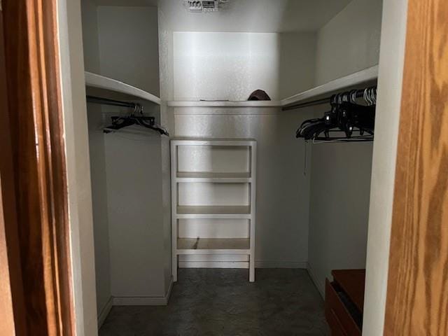 view of walk in closet