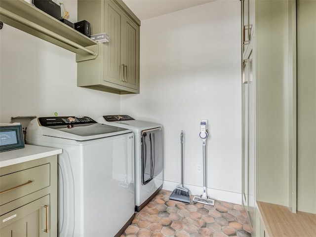 56 Center Ln, Carlton Landing, OK 2023 - washroom featuring cabinet space and washing machine and clothes dryer