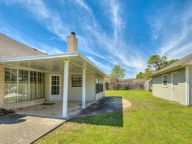 view of yard with a patio