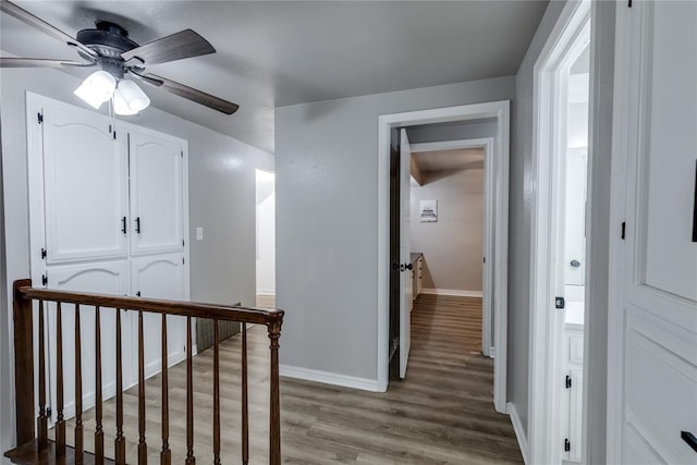 corridor featuring light hardwood / wood-style flooring