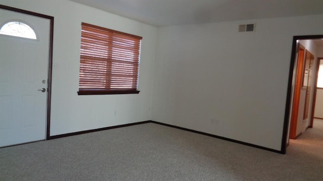 view of carpeted entryway